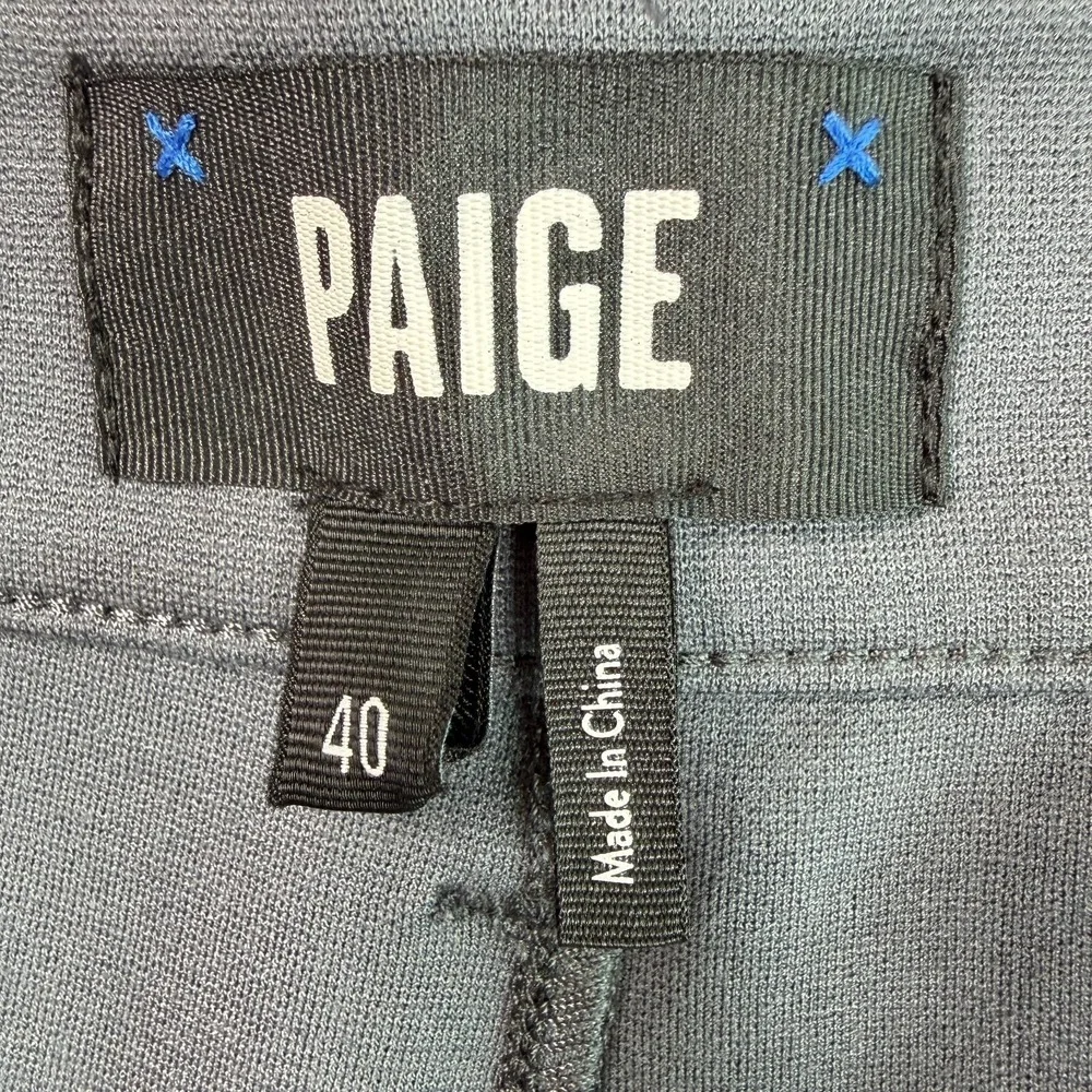 Paige Mens Stafford Trousers 40x33 Gray Performance Stretch Dress Pants Business